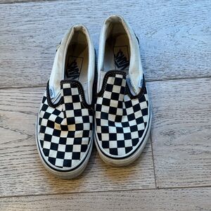 Vans Women’s  Black and White Checkered Slip-On Sneakers